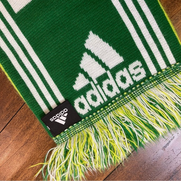 Adidas Portland Timbers Scarf 57" One Size Acrylic MLS Soccer Green Reversible. - Picture 6 of 8